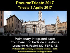 Pneumo Trieste 2017 Trieste 3 Aprile 2017 Pulmonary