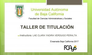 Universidad Autnoma de Baja California Facultad de Ciencias