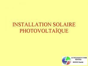Schéma installation photovoltaïque site isolé