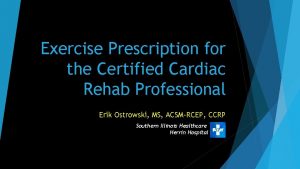 Certified cardiac rehab professional