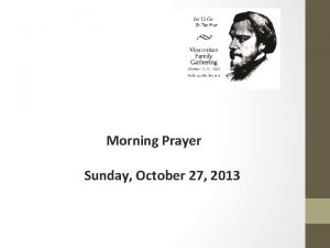 Prayer for october 27