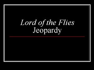 Exposition lord of the flies