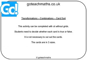 Card sort transformations answers
