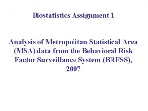 Biostatistics assignment