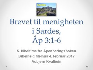 Brevet til menigheten i Sardes p 3 1