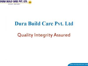 Dura Build Care Pvt Ltd Quality Integrity Assured