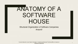 Anatomy of a software house