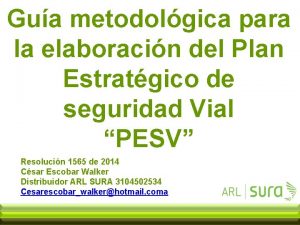 Gua metodolgica para la elaboracin del Plan Estratgico