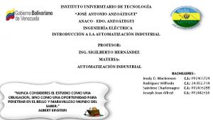 INSTITUTO UNIVERSITARIO DE TECNOLOGA JOS ANTONIO ANZOTEGUI ANACO