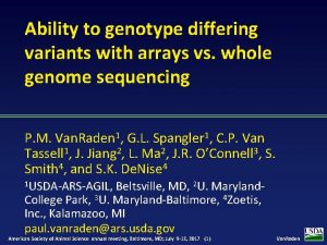 Ability to genotype differing variants with arrays vs