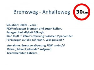 Formel anhalteweg