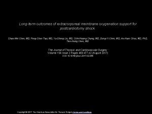 Longterm outcomes of extracorporeal membrane oxygenation support for