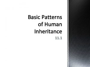 11 1 Complex Inheritance and Human Heredity Recessive