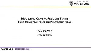 Photometric reprojection error Photometric reprojection error