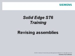 Solid edge revision manager Solid edge revision manager