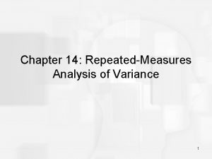 Chapter 14 RepeatedMeasures Analysis of Variance 1 The