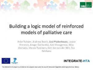 Building a logic model of reinforced models of