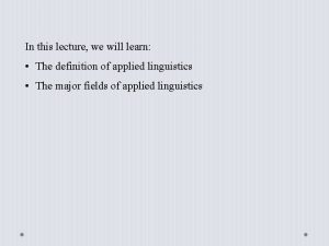 Linguistics definition