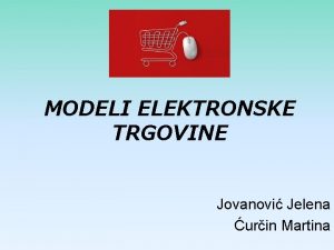 Modeli elektronske trgovine