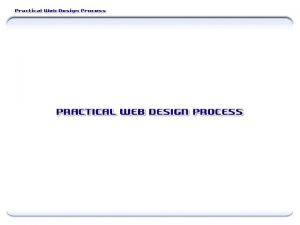 Design process index page