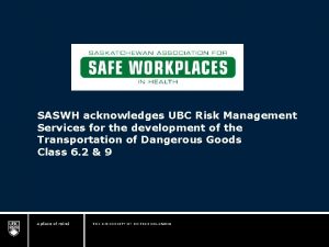 Ubc risk management