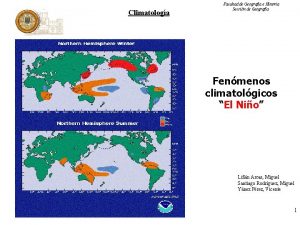 Climatologa Facultad de Geografa e Historia Seccin de