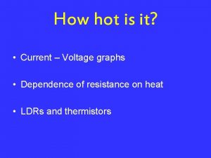 Thermistor voltage current graph