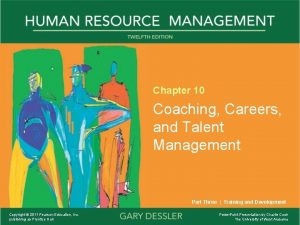 Coaching careers and talent management