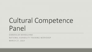 Cultural competence