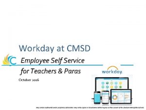 Workday cmsd Workday cmsd