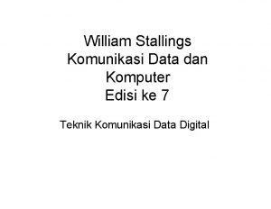 William Stallings Komunikasi Data dan Komputer Edisi ke