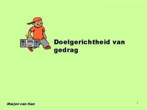 Doelgerichtheid van gedrag Marjon van Kan 1 Kijken