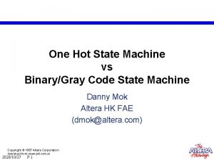 One-hot state machine