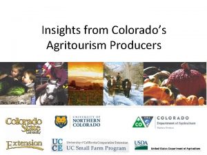 Insights from Colorados Agritourism Producers PlaceBased Innovation An
