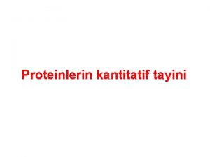 Biüret protein tayini