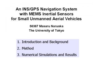 Mems inertial navigation system