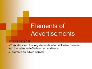 Five elements of advertising design