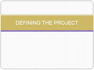 Project objectives Project objectives