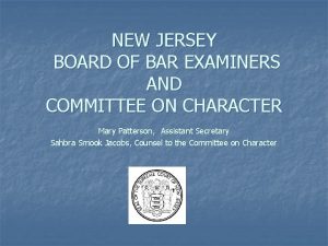 New jersey board of bar examiners