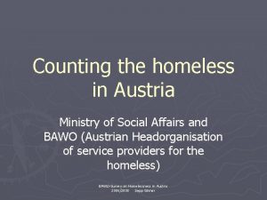 Homeless in austria