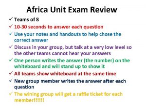 Africa unit test