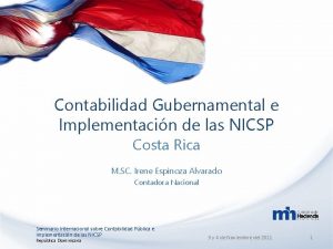 Contabilidad Gubernamental e Implementacin de las NICSP Costa