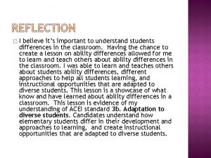 Understanding student differences