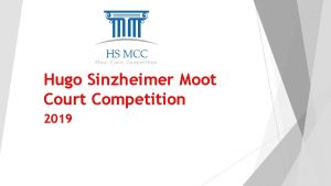 Hugo sinzheimer moot court competition