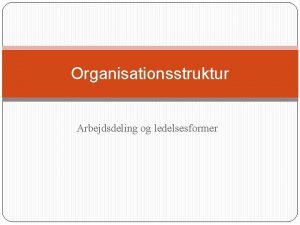 Organisationsstruktur model