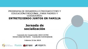 PROGRAMA DE DESARROLLO PSICOAFECTIVO Y EDUCACIN EMOCIONAL PARA