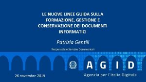Patrizia gentili agid Patrizia gentili agid