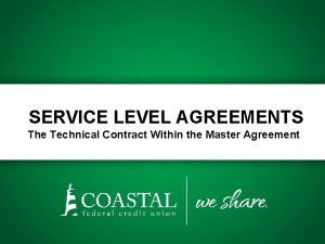 Service level agreement template