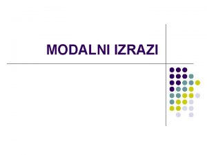 Modalni izrazi
