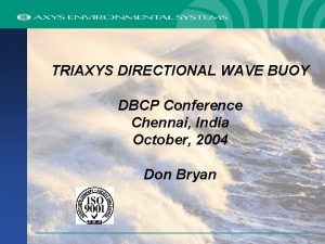 Triaxys directional wave buoy